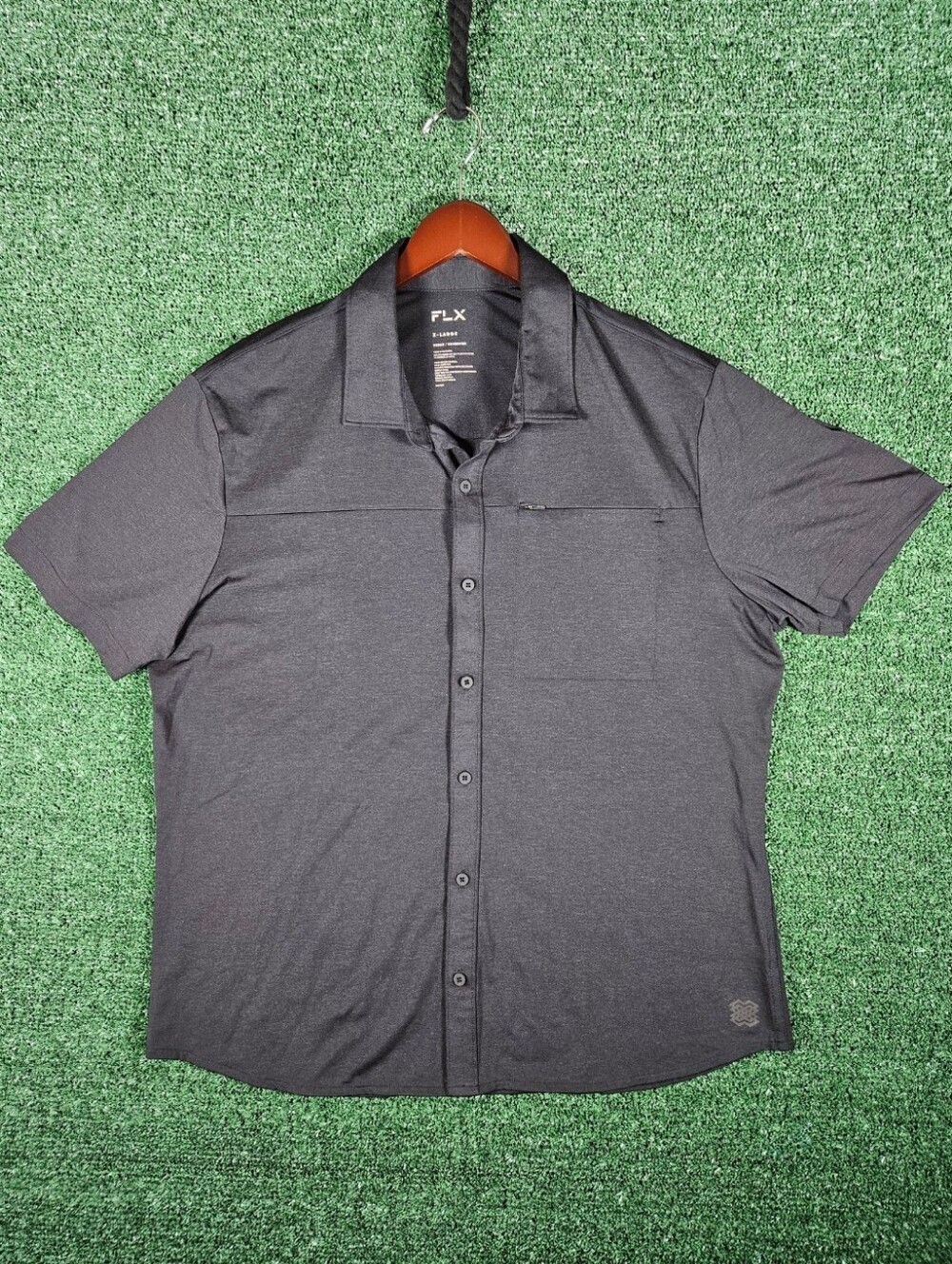 FLX Urban/Commuter Short Sleeve Dry Fit Button-Down Shirt / Mens Size XL